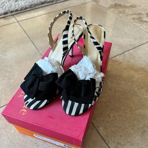 Black and white Kate spade heels
